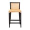 Baxton Studio Lingga Modern Bohemian Dark Brown Mahogany Wood and Natural Rattan Counter Stool 233-13139-ZORO - alternate 4